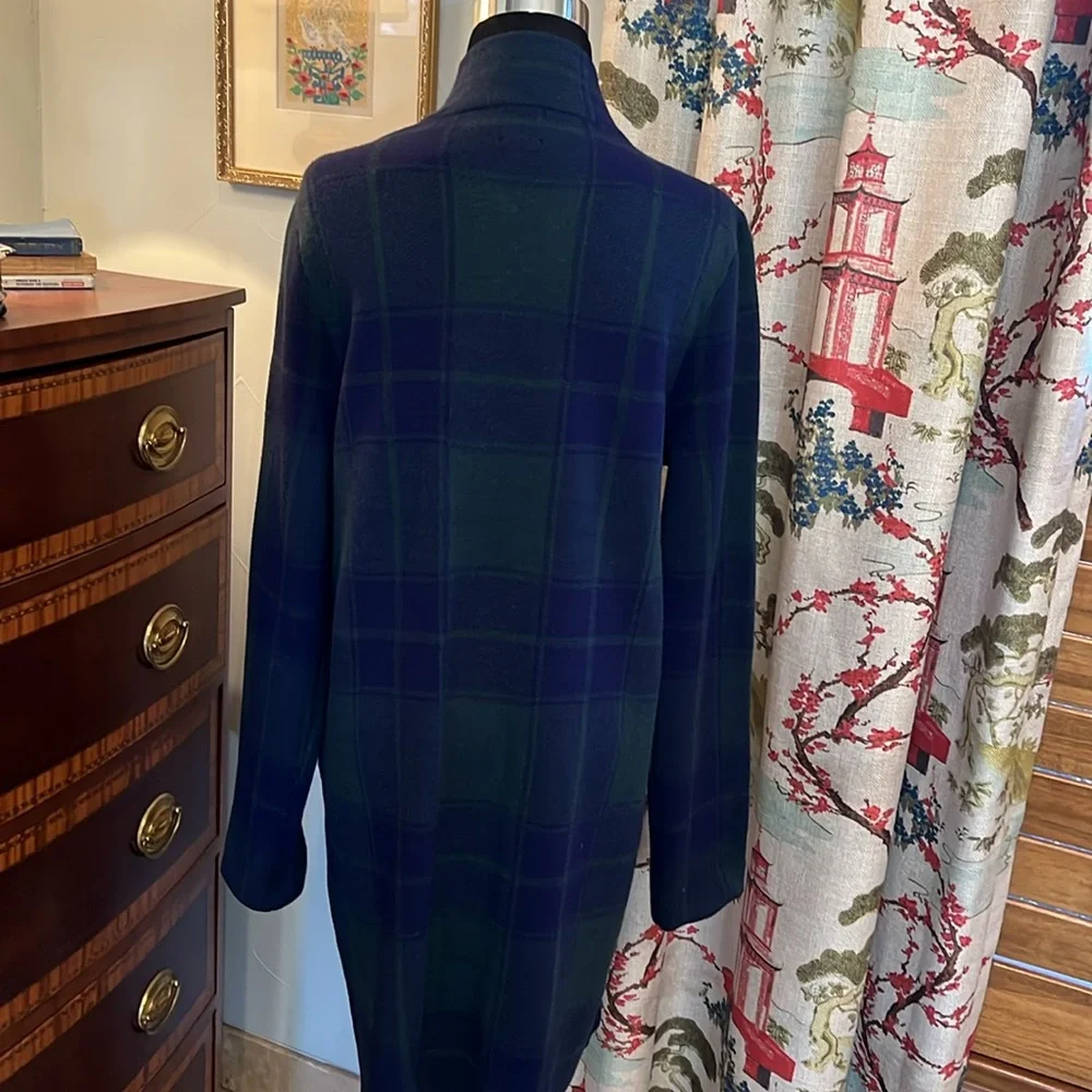 NWT Anne Klein Tartan Sweater Coat - Picture 4 of 6